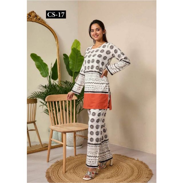 Abstract Print Cotton Co-ord Set