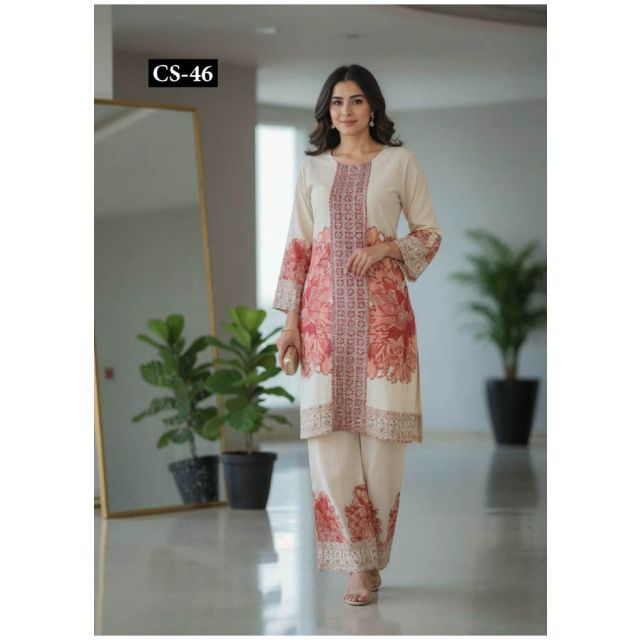 White & Pink Floral Co-ord Set